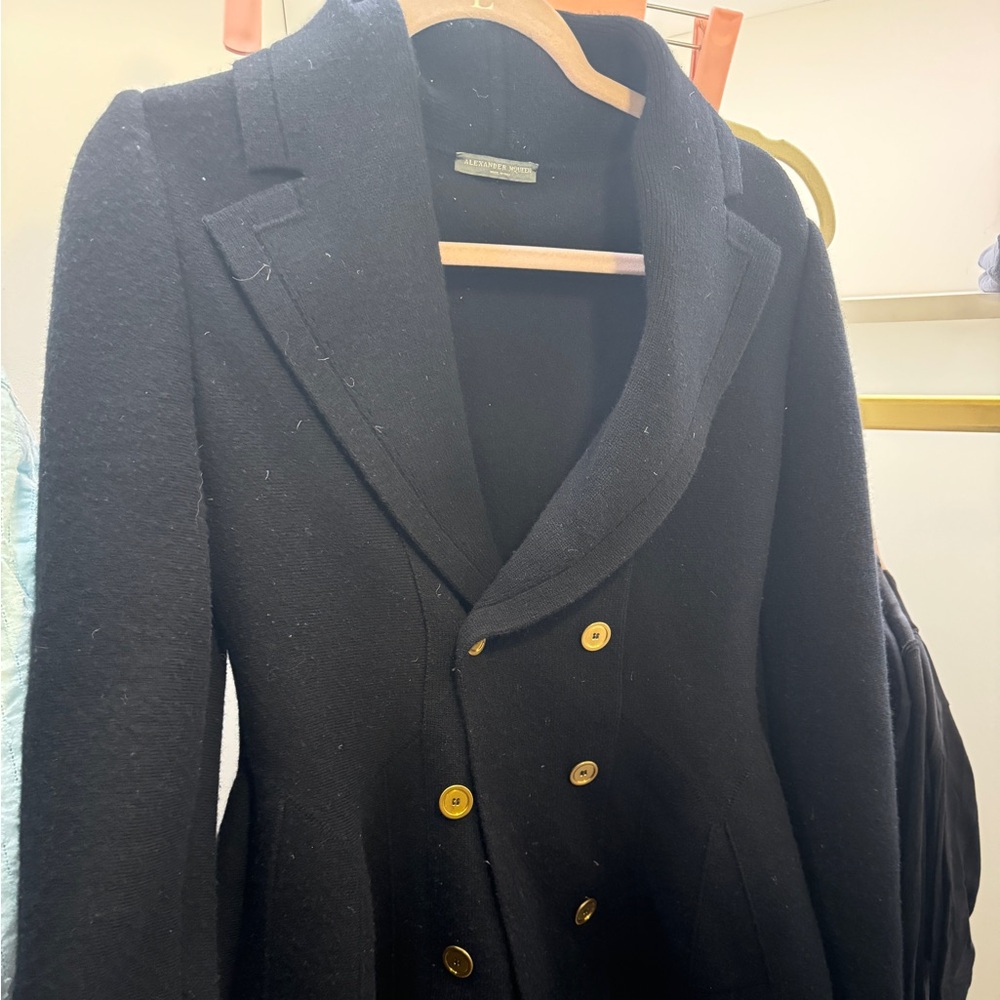 Alexander McQueen Black Pea Coat